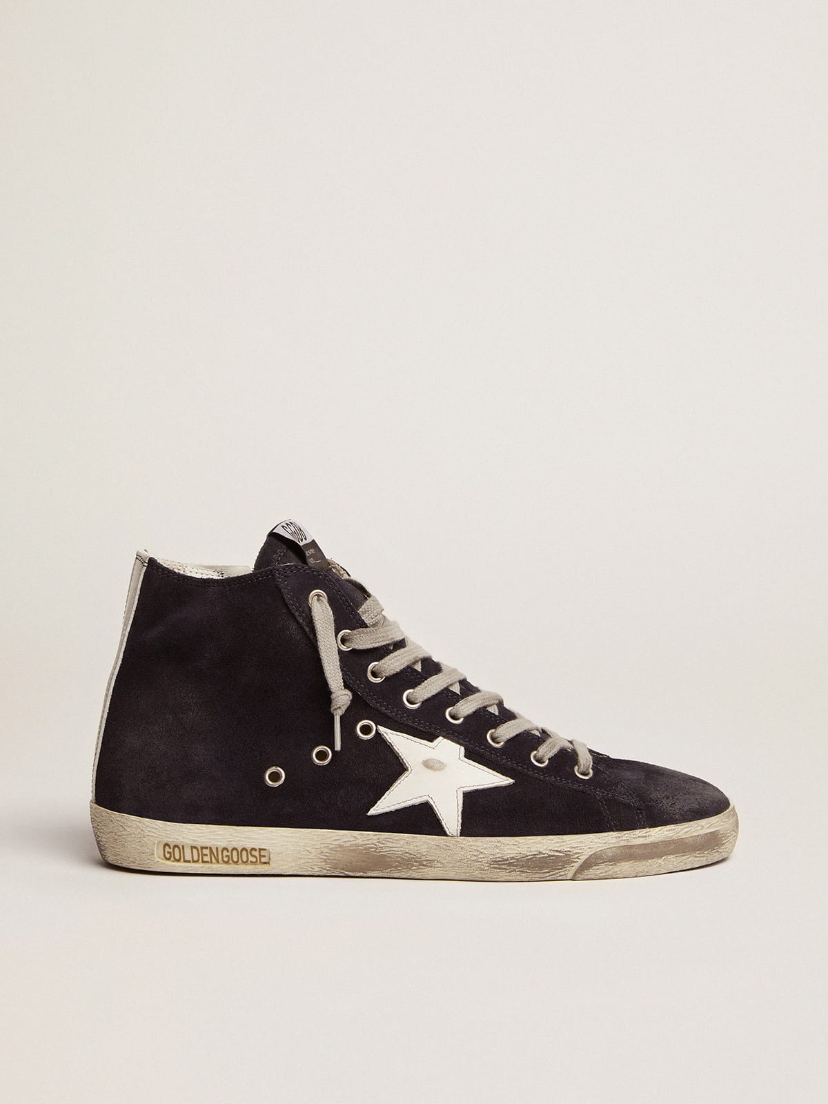 Golden Goose - Men's Francy in leather with leather star and heel tab in 