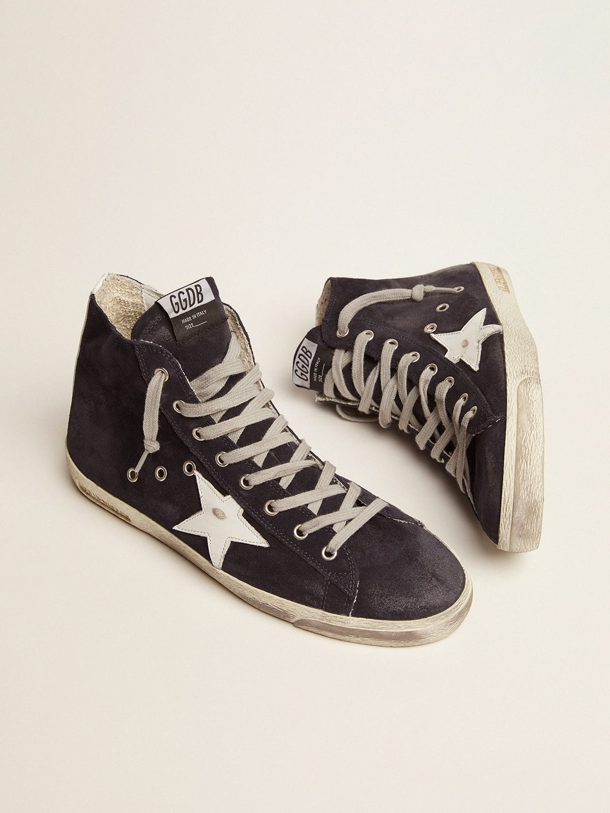 Golden Goose - Francy sneakers in leather with leather star and heel tab in 