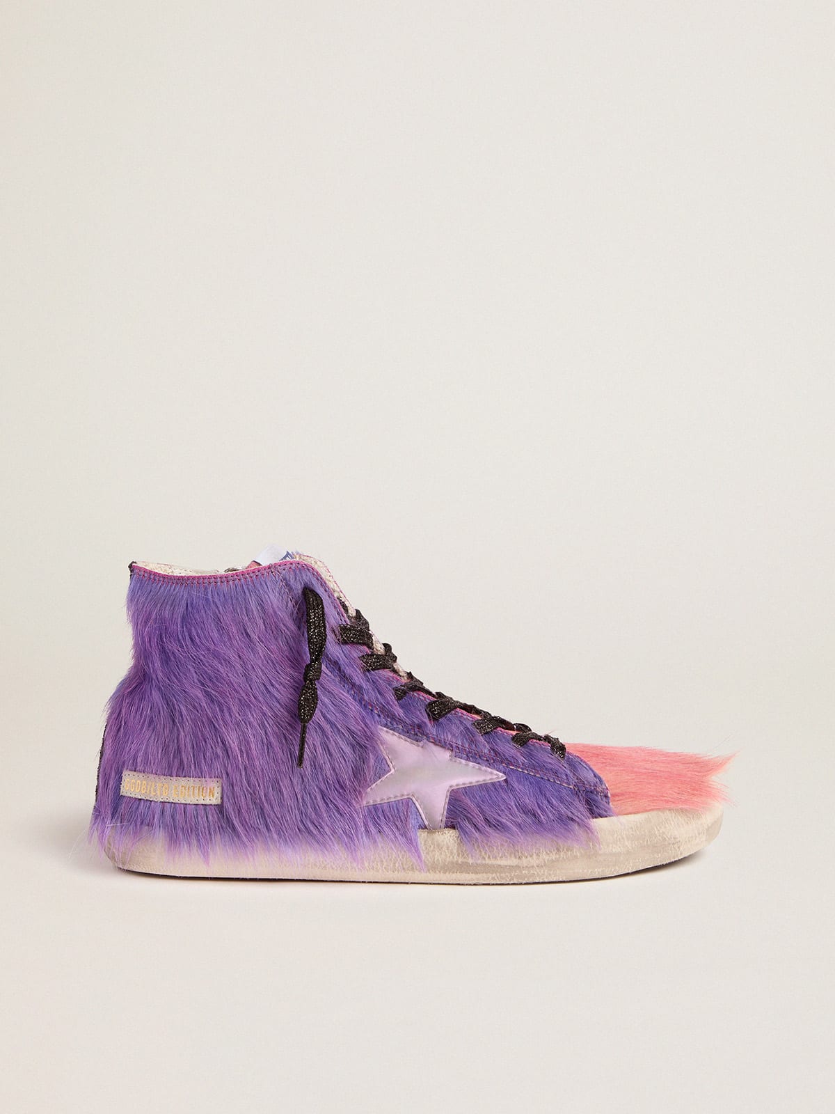 Men s Limited Edition lilac and pink pony skin Francy sneakers