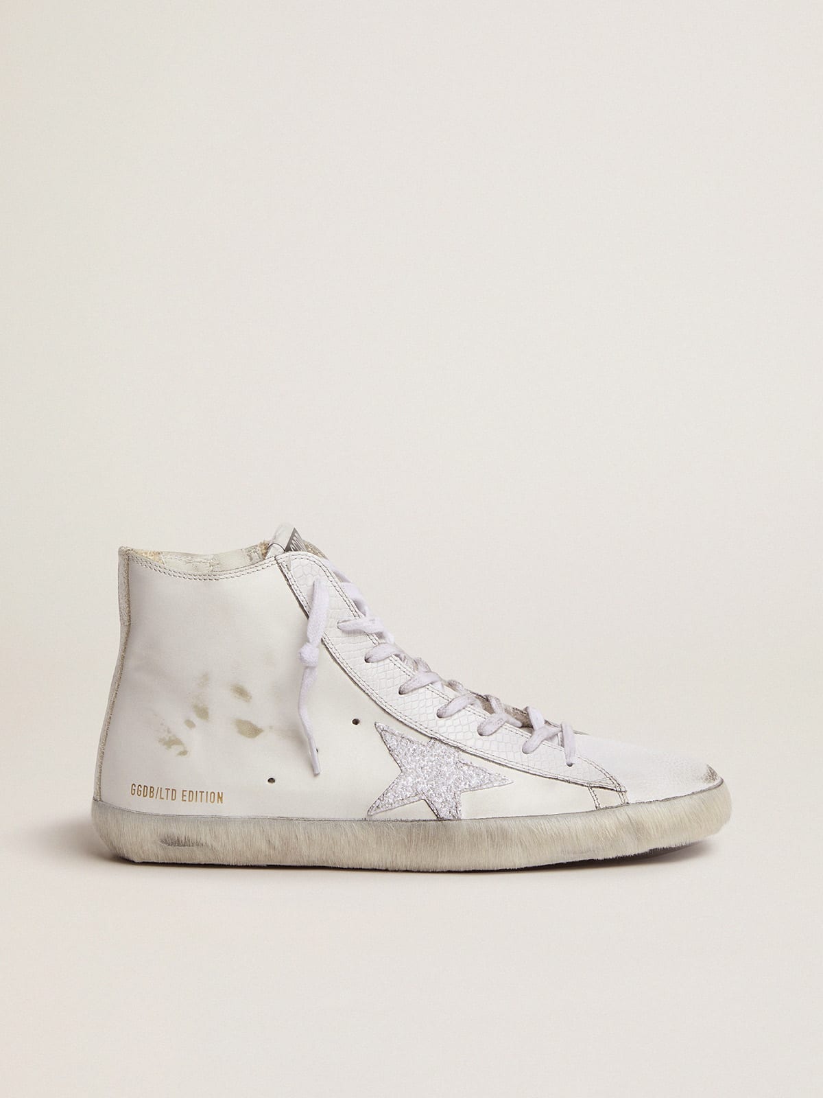 Golden Goose - Men’s LAB Limited Edition white and glitter Francy sneakers in 