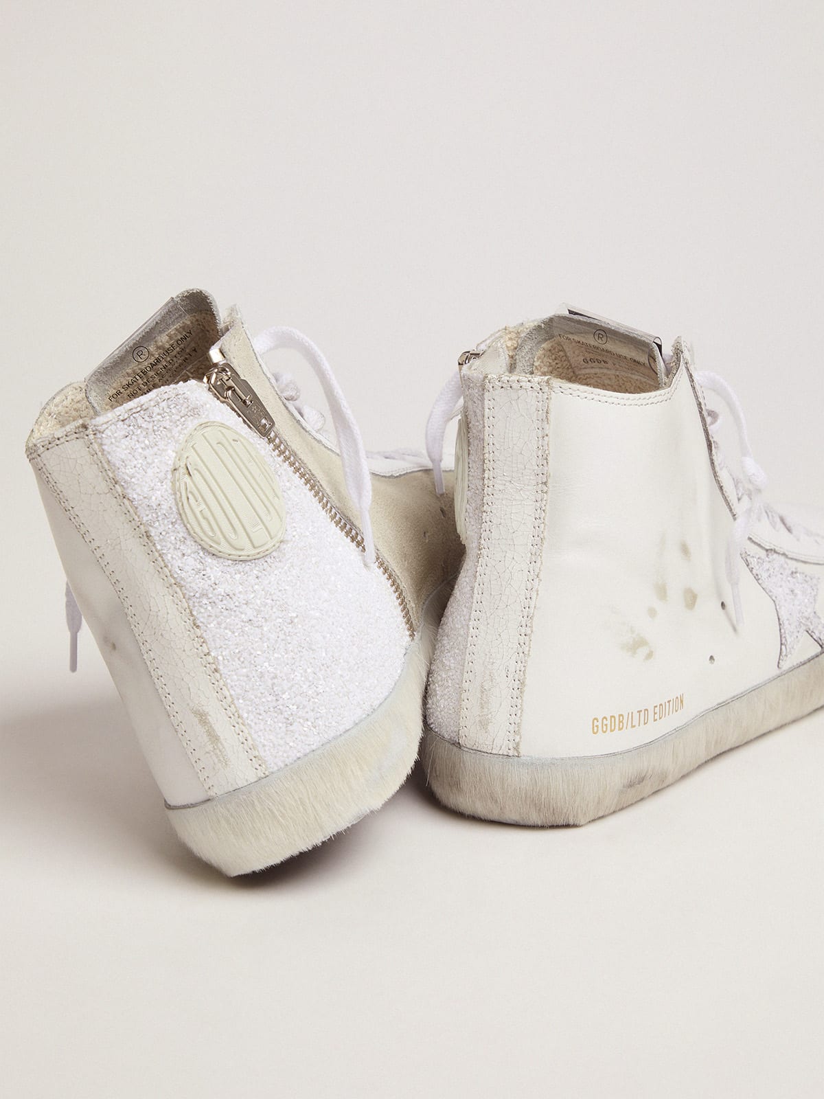 Golden Goose - Men’s LAB Limited Edition white and glitter Francy sneakers in 