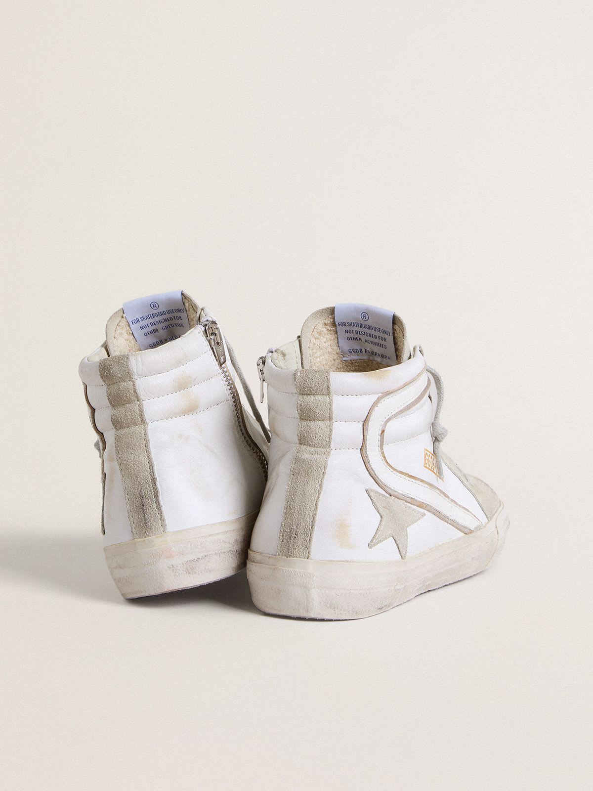 Golden Goose - Men's Slide in leather with suede details in 