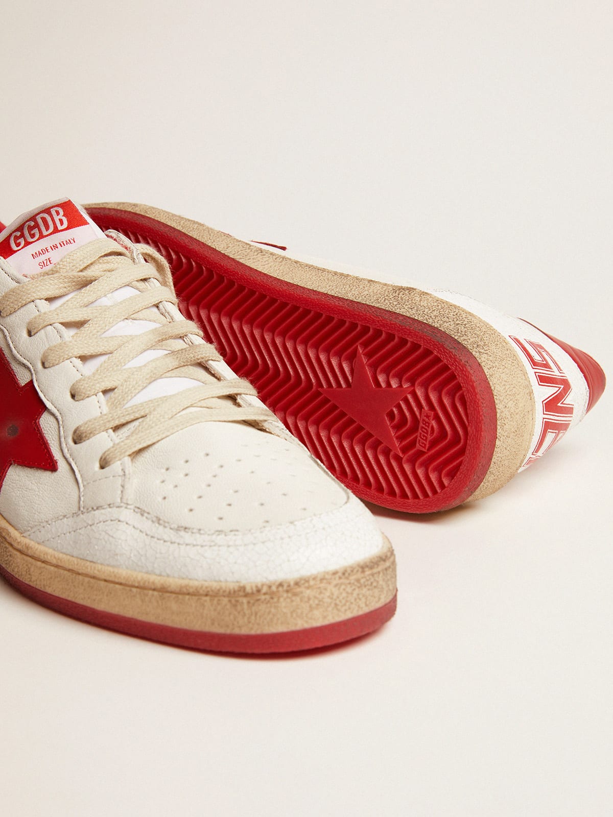 Men's Ball in white leather Golden Goose