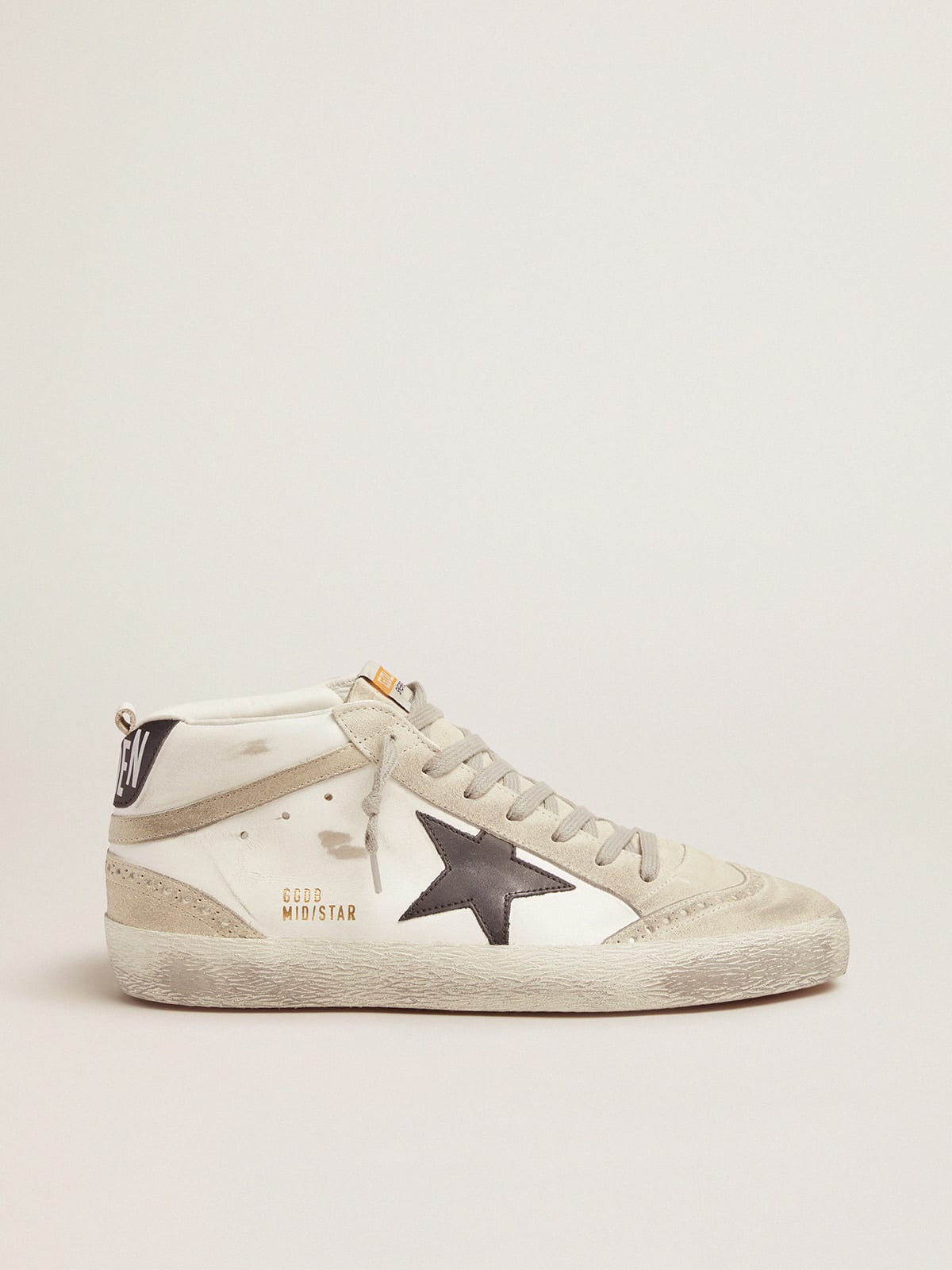 Men's Mid Star white with black star