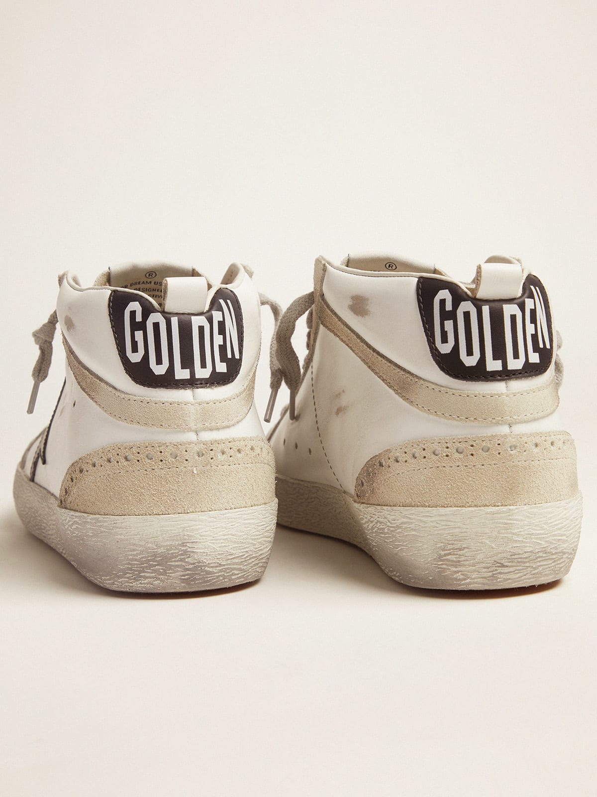 メンズ Mid Star ホワイト ブラックスター | Golden Goose