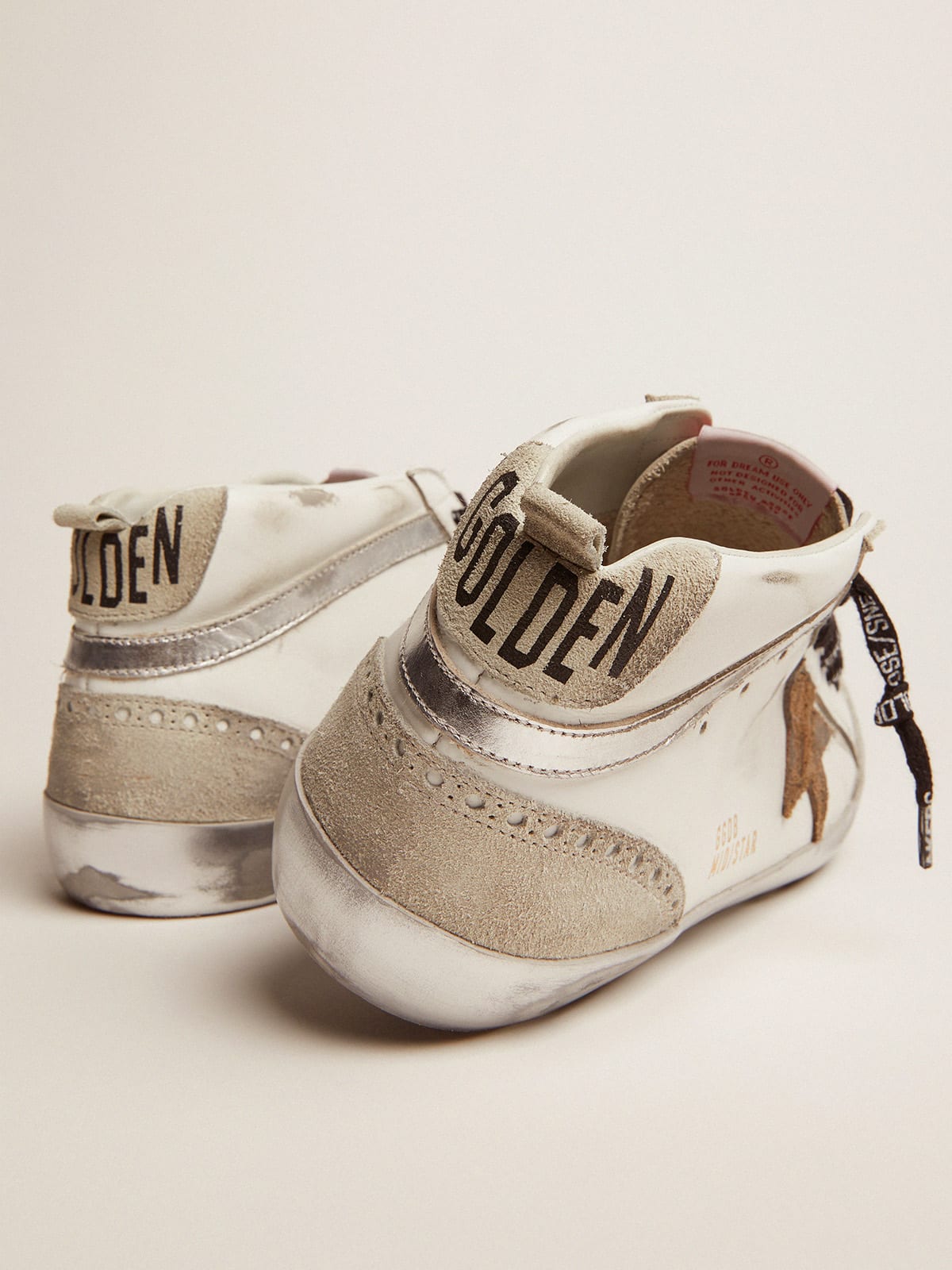 Mid Star sneakers with leopard-print suede star and silver flash | Golden  Goose