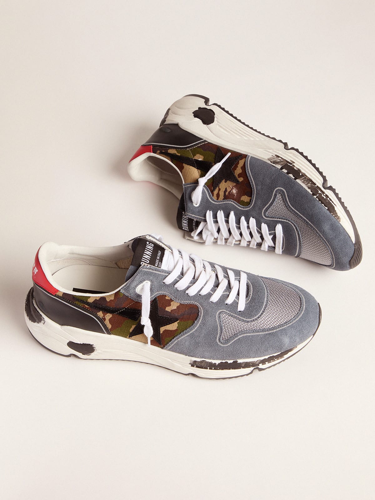 Golden goose camo store running sneakers