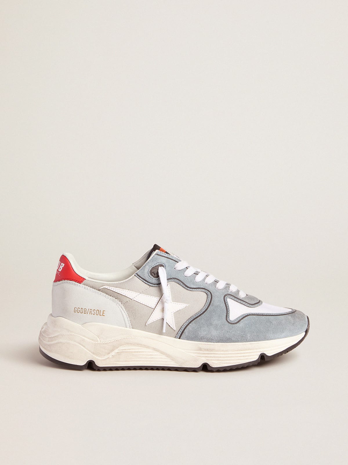 Grey Running Sole sneakers in suede and canvas | Golden Goose