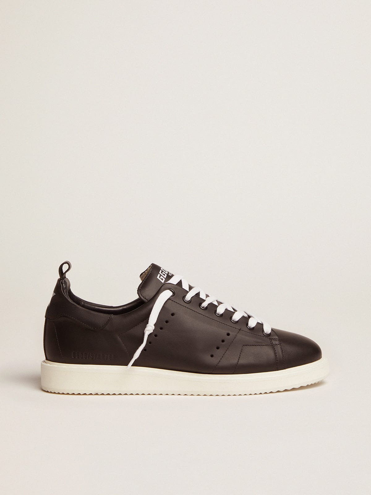 Golden Goose - Men's Starter in leather with star printed on the heel tab in 