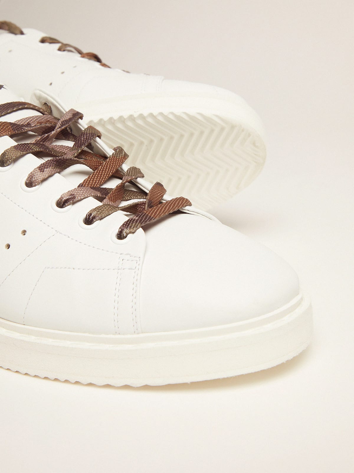 Golden Goose - Sneakers Starter LTD blanches avec contrefort jaune fluo in 