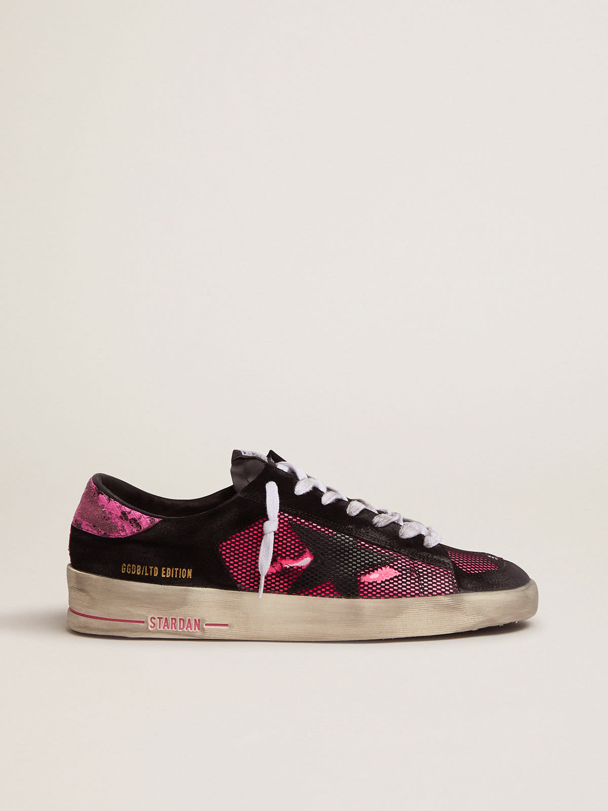 Men's fuchsia and black Stardan LAB sneakers | Golden Goose