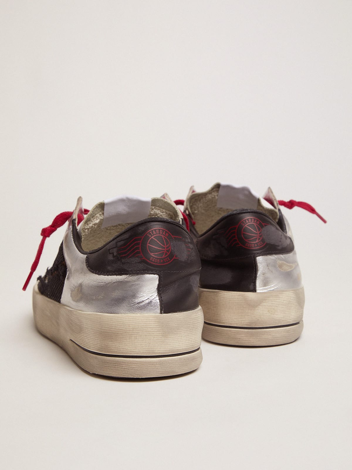 Golden Goose - Men's Limited Edition LAB silver and animal-print Stardan sneakers in 