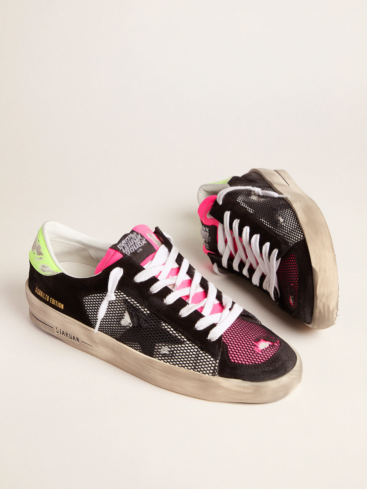 Limited Edition Stardan sneakers in fuchsia and yellow Golden Goose