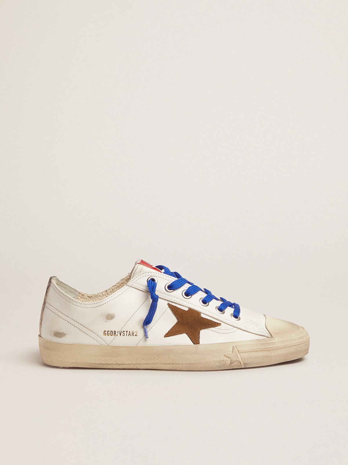 Antídoto Panda Peligro Zapatillas deportivas V-Star LTD con tira vertical con estampado pitón y  cordones azules | Golden Goose