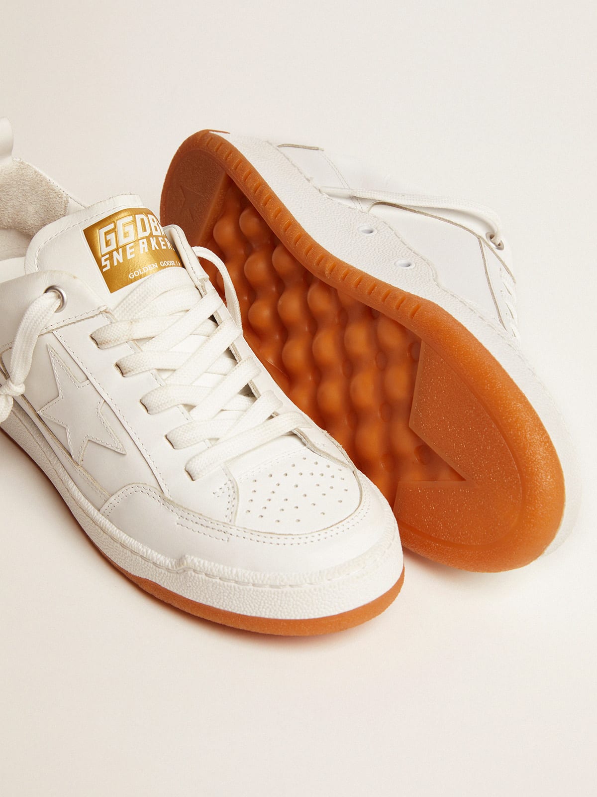 Golden Goose - Sneakers Yeah pour homme en cuir blanc optique in 