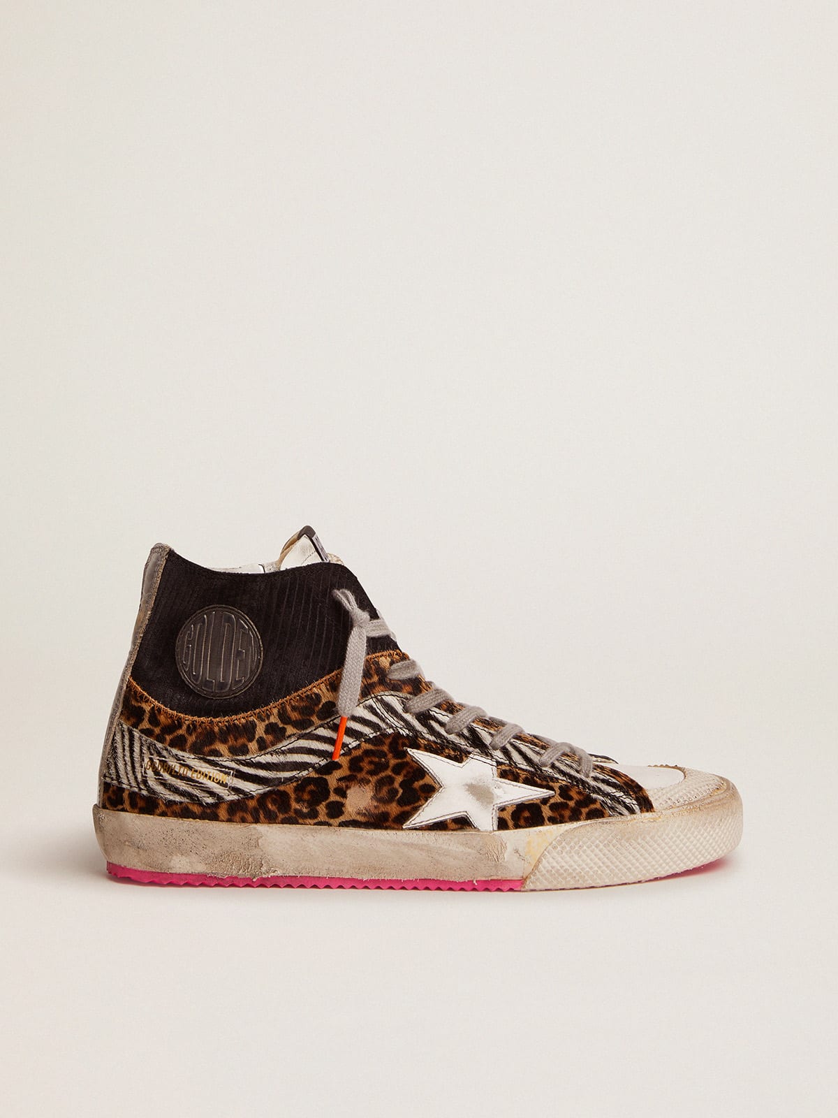 Men's Francy LAB sneakers with printed suede pony-skin upper