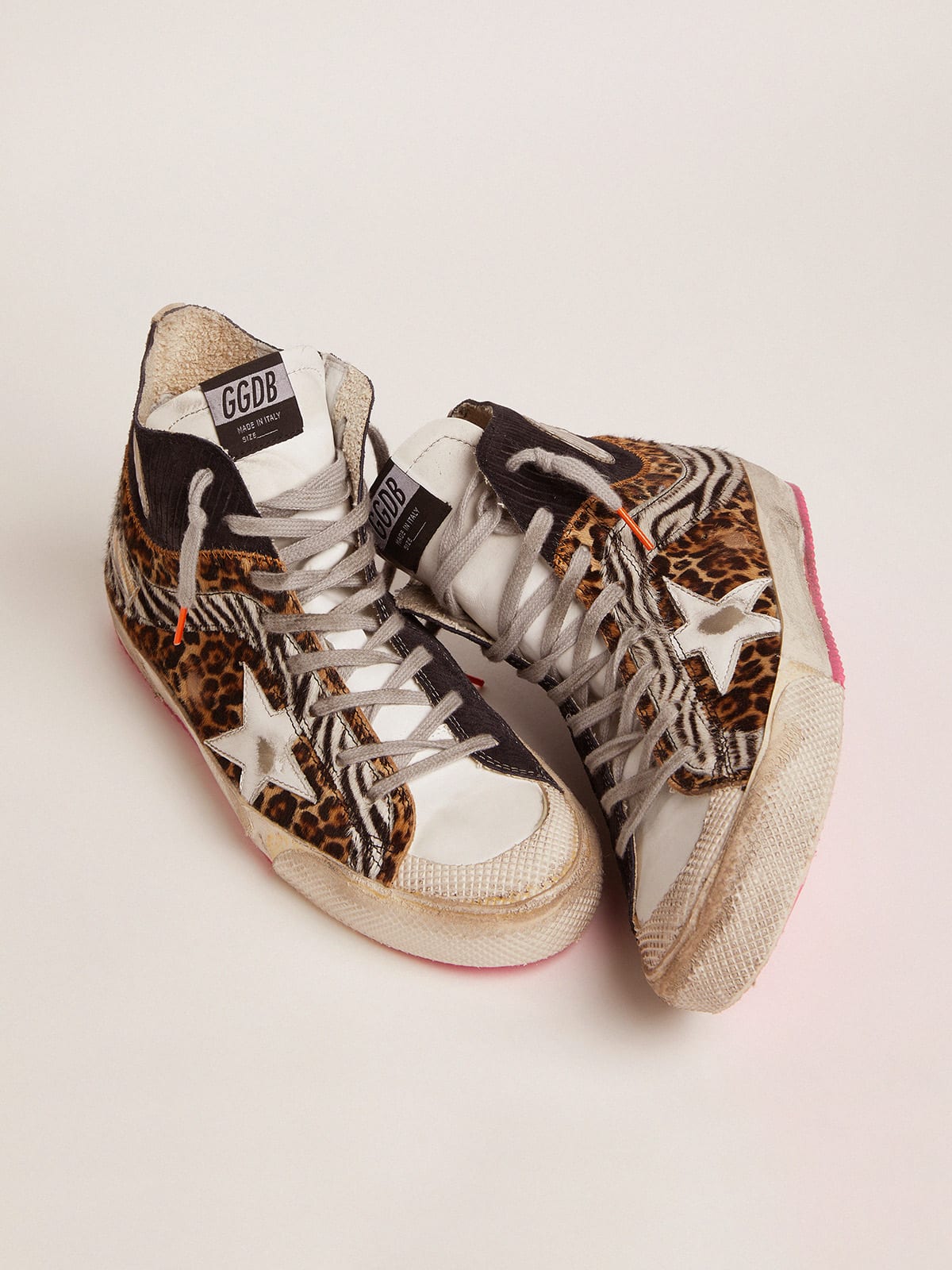 Men’s Francy LAB sneakers with printed suede pony-skin upper