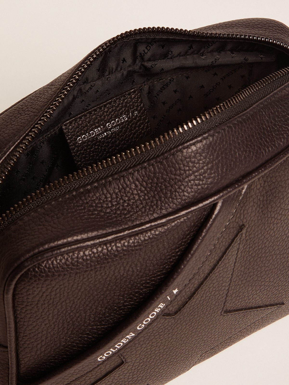 Golden Goose - Schwarze Tasche Star Bag aus gewalktem Leder in 