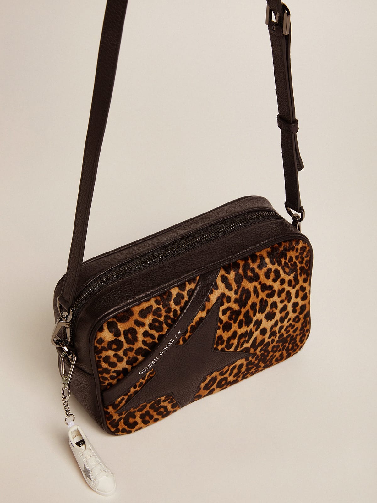Golden Goose - Women's Star Bag in leopard print pony skin in 