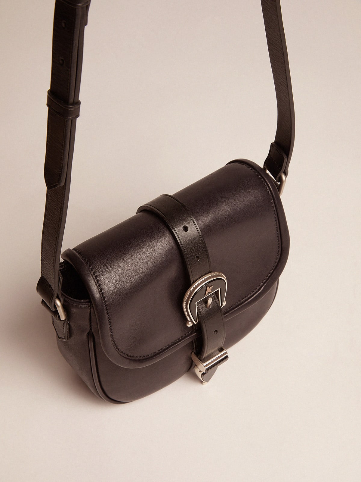 Golden Goose - Small black leather Rodeo Bag in 
