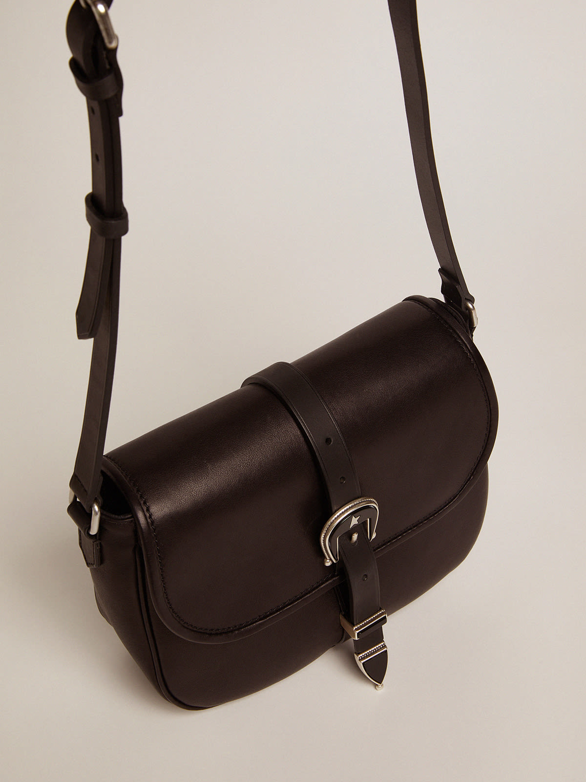 Golden Goose - Medium black leather Rodeo Bag in 