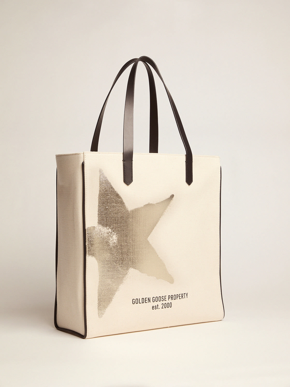 Golden Goose - North-South California Bag with Golden star print in 