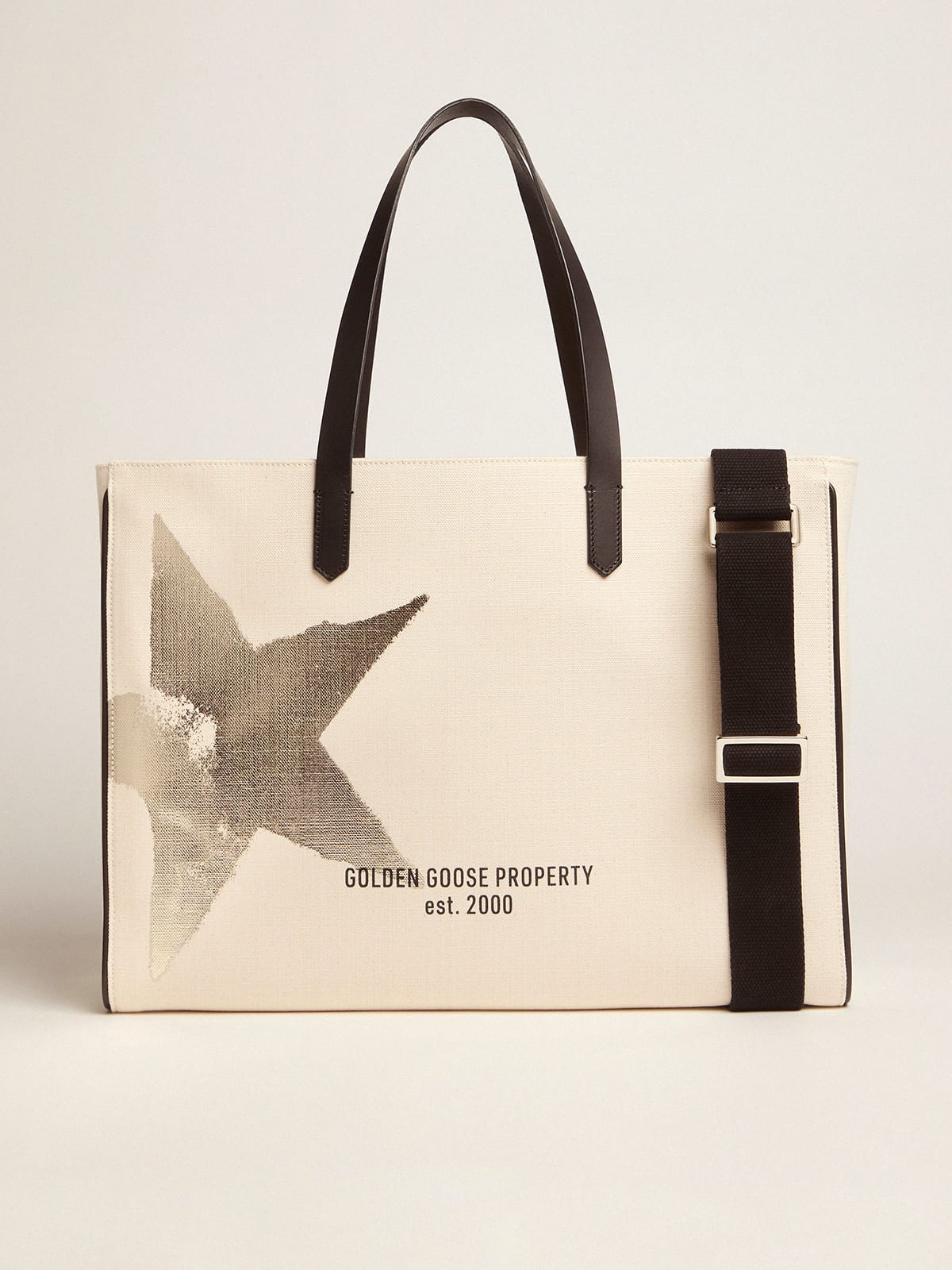 Golden Goose - Borsa California East-West stampa stella Golden in 