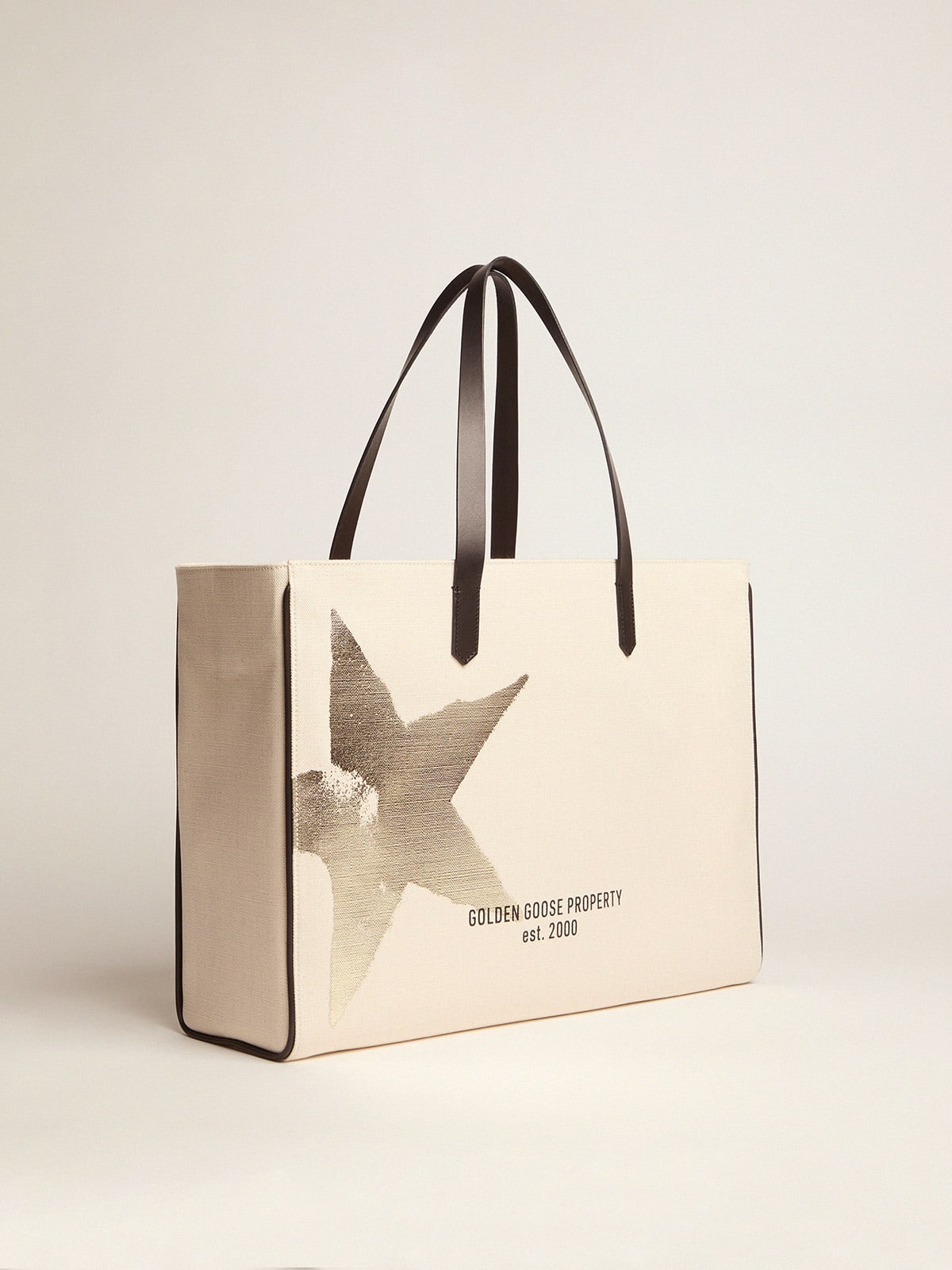 Golden Goose - California Bag im Querformat mit aufgedrucktem Golden-Stern in 