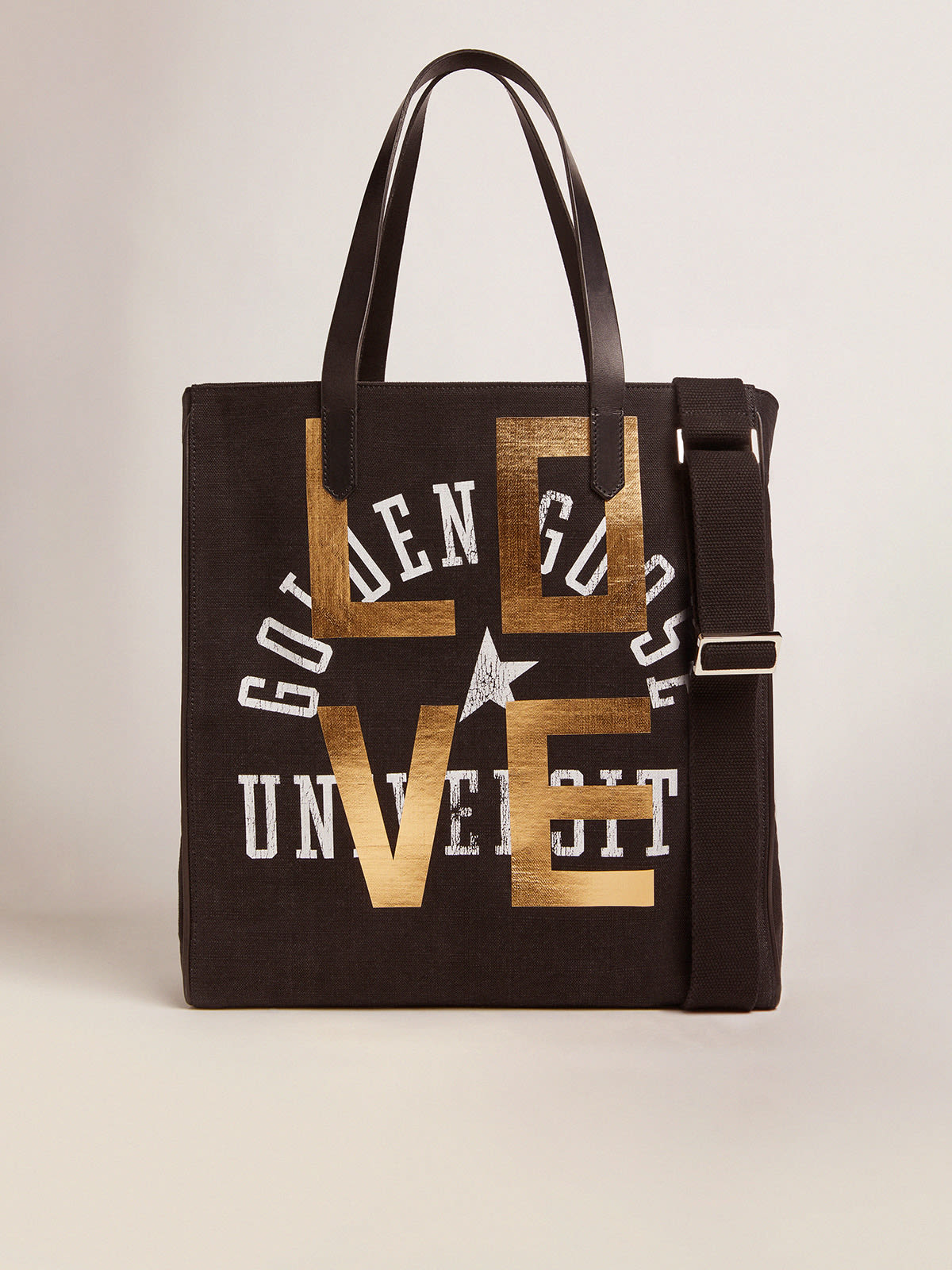 Golden Goose - North-South California Bag with ''Love'' print in 