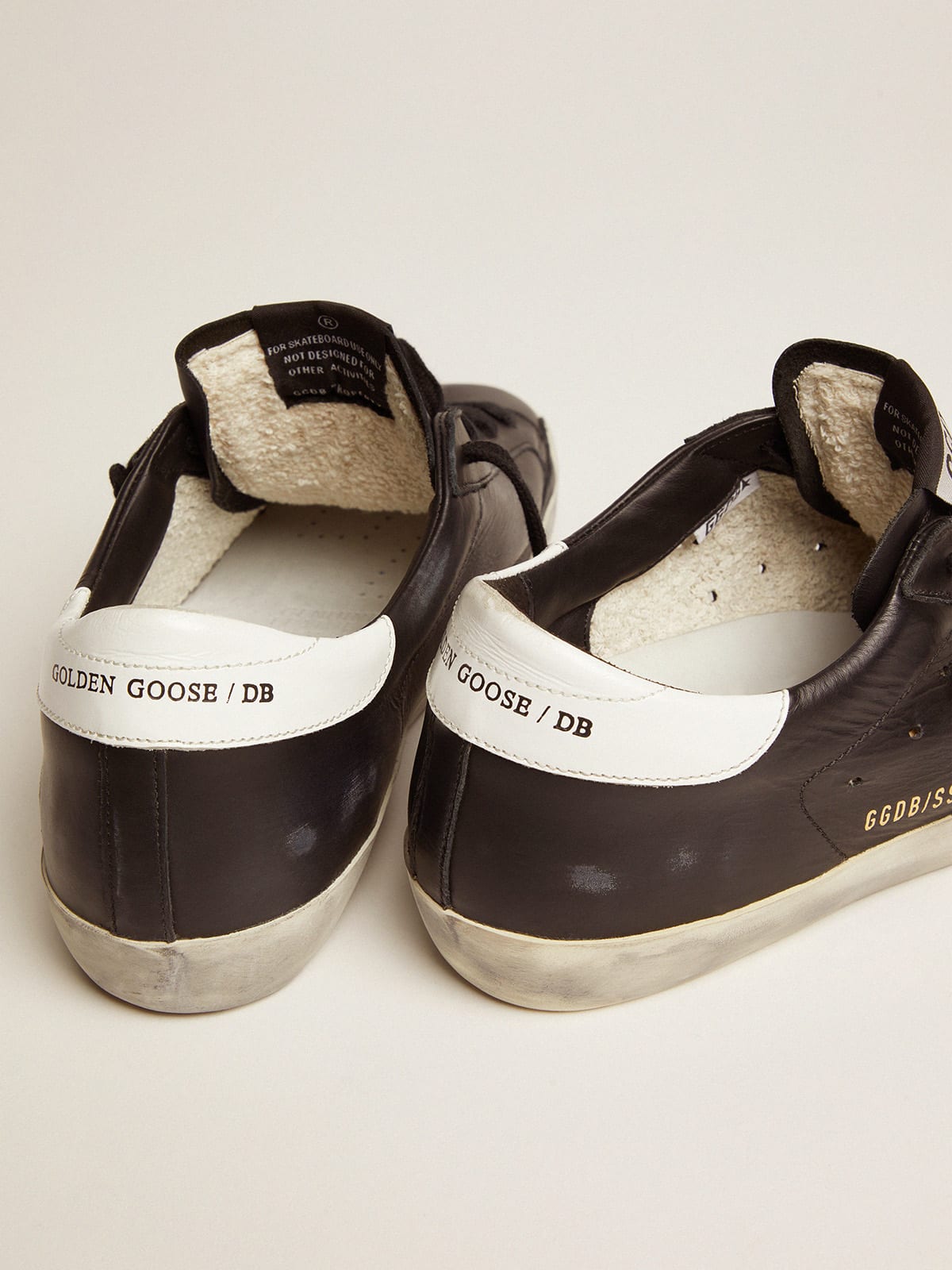 Superstar sneakers in leather with contrast star and heel tab | Golden Goose