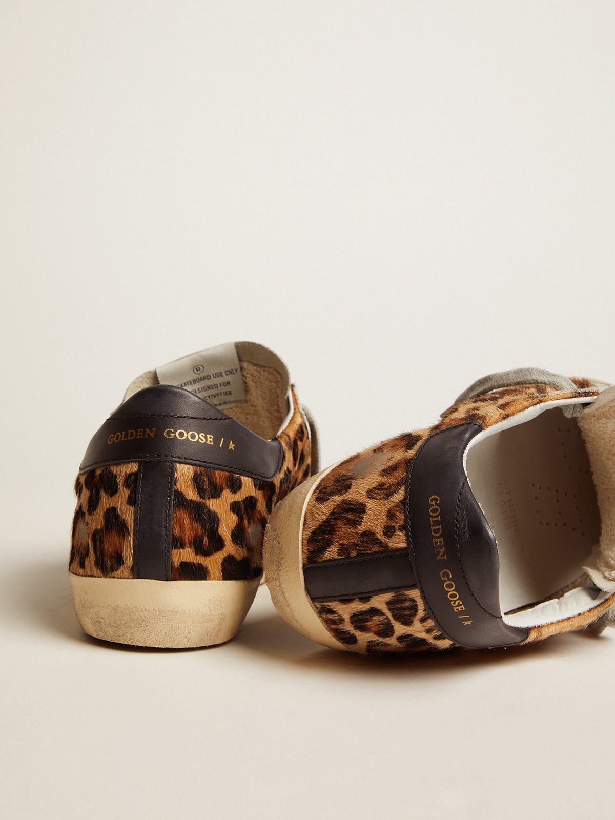 Golden Goose - Sneakers Super-Star in pelle stampa leopardata floc in 
