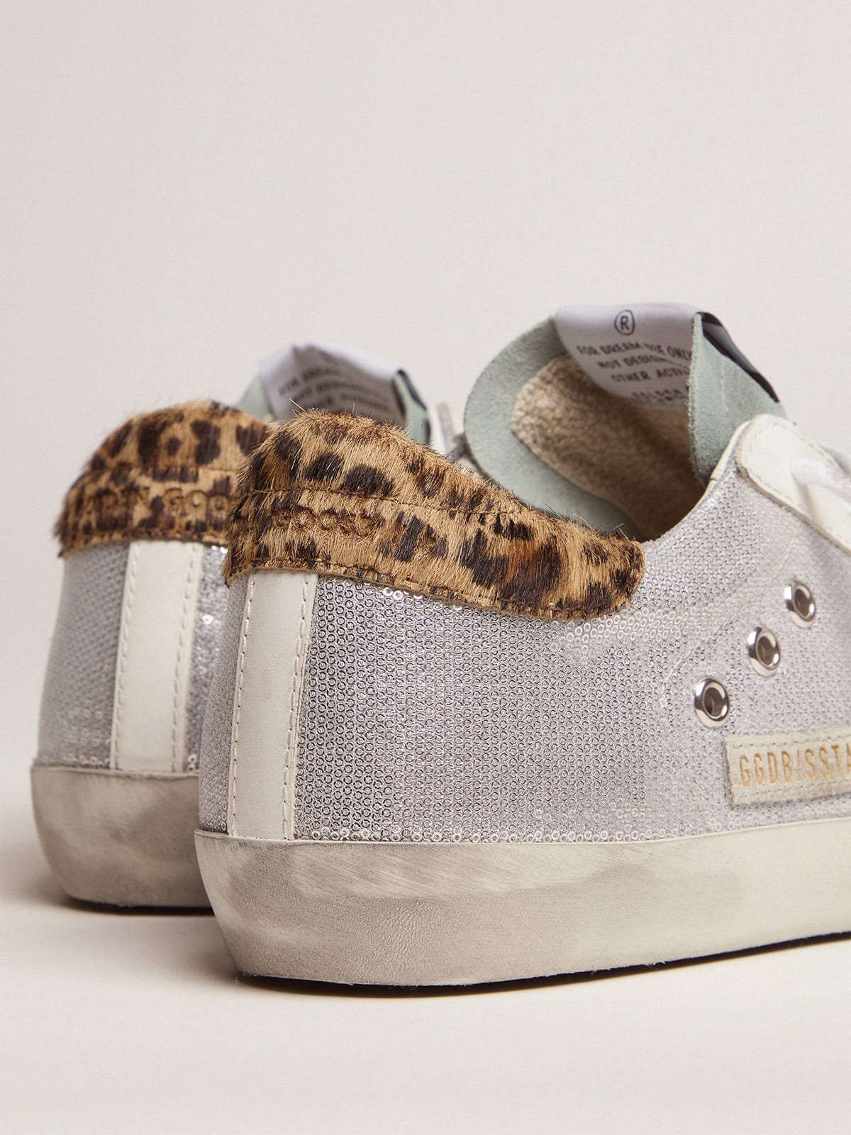 Super-Star sneakers with sequins and leopard-print heel tab | Golden Goose