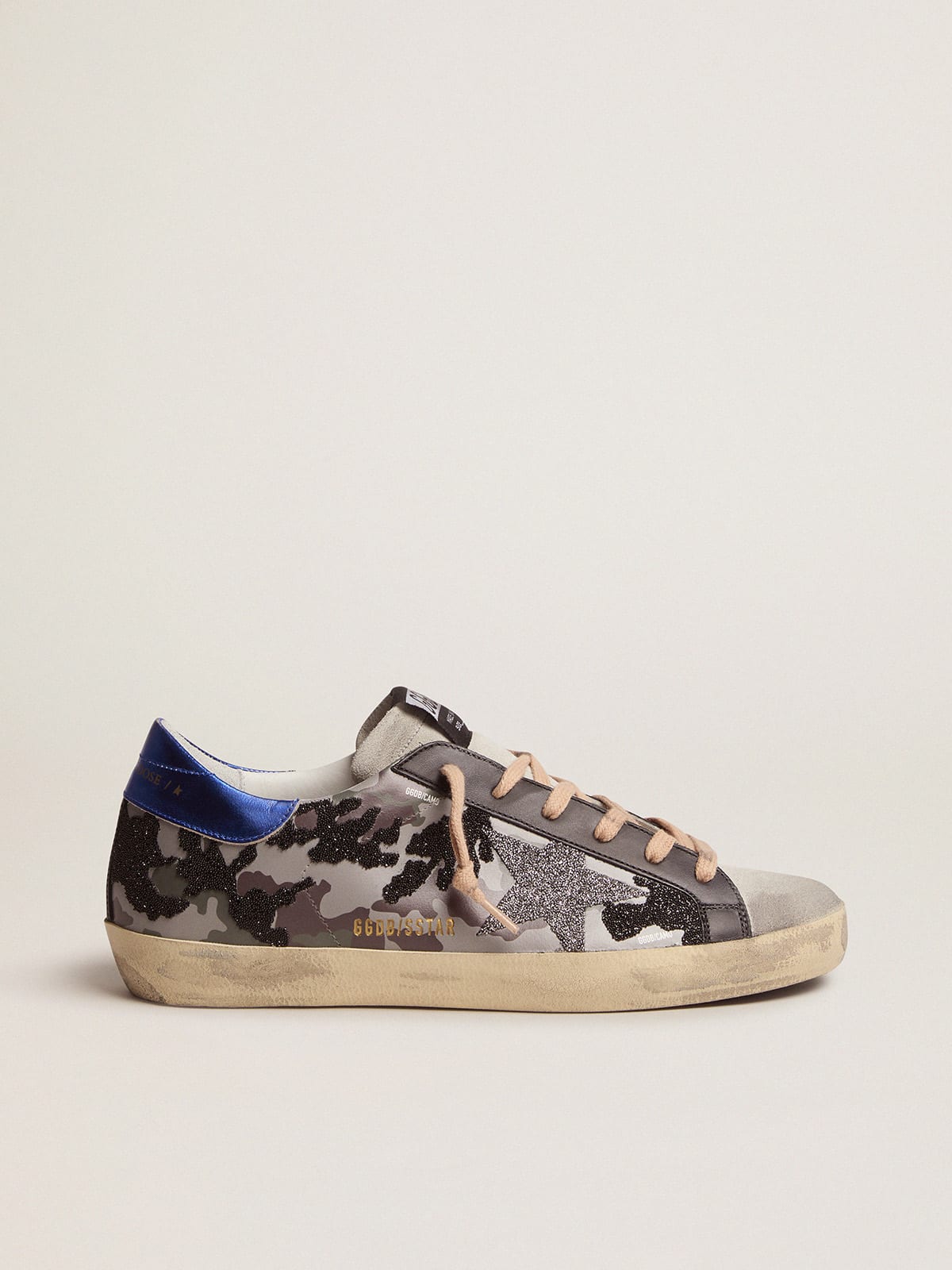 Golden Goose - Camouflage Super-Star sneakers with glitter     in 