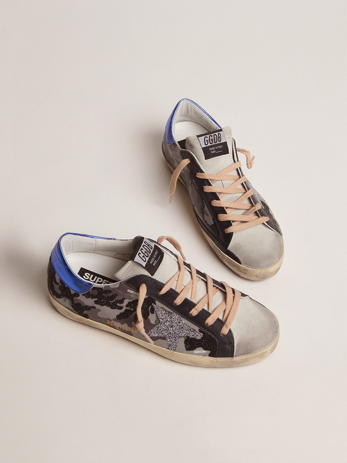 Golden goose superstar camo hot sale sneakers