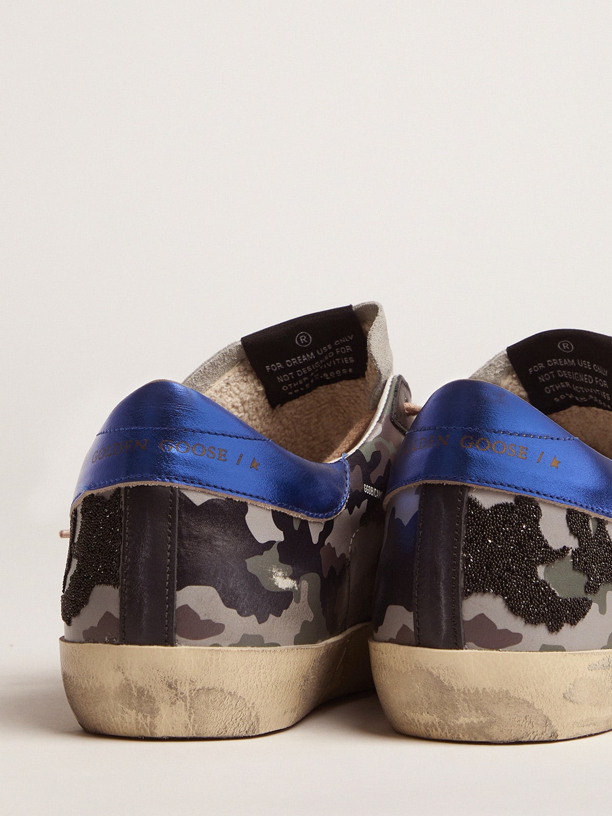 Golden Goose - Camouflage Super-Star sneakers with glitter     in 
