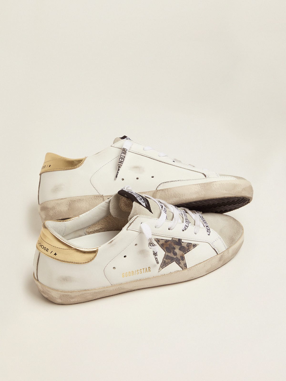 White leopard sneakers sale