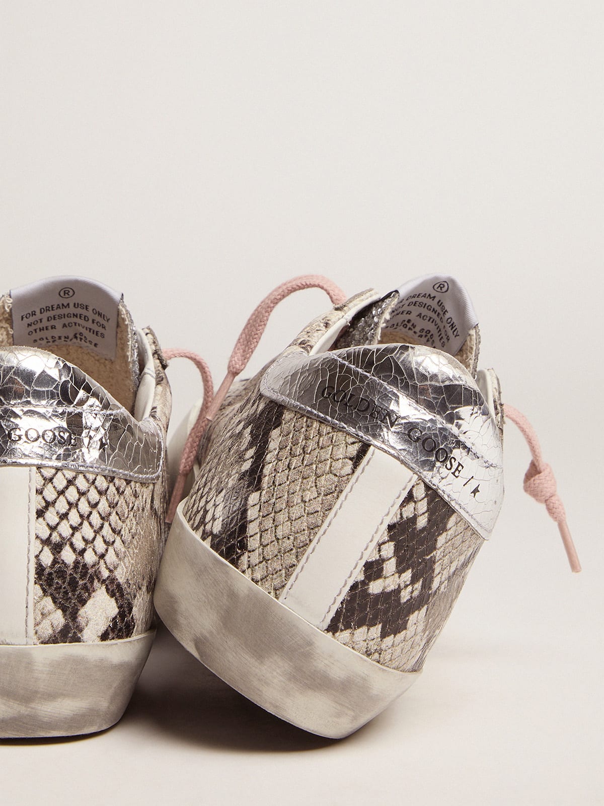 Super-Star LTD sneakers with snake print and glitter | Golden Goose