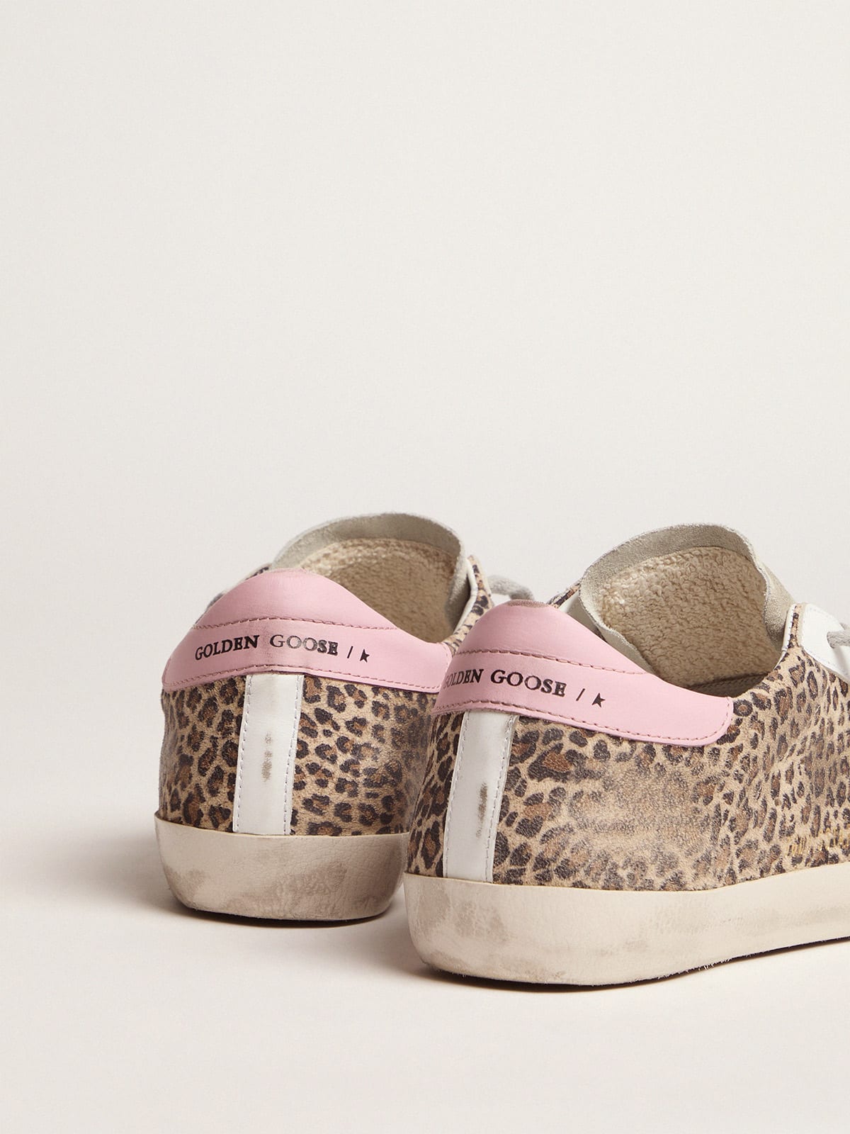 Golden goose superstar suede and best sale leopard sneakers