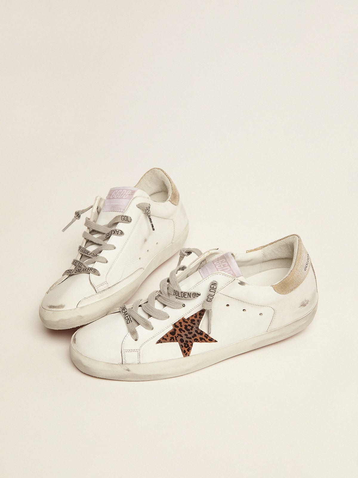 Golden goose glitter deals leopard sneakers