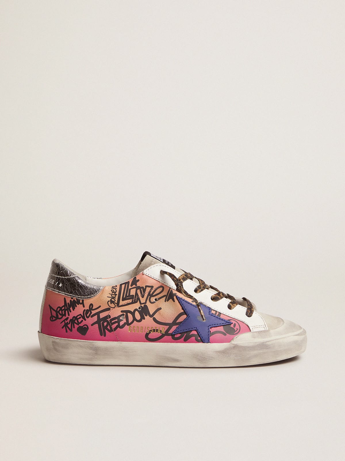 Golden Goose - Shaded pink Super-Star sneakers with metallic heel tab in 