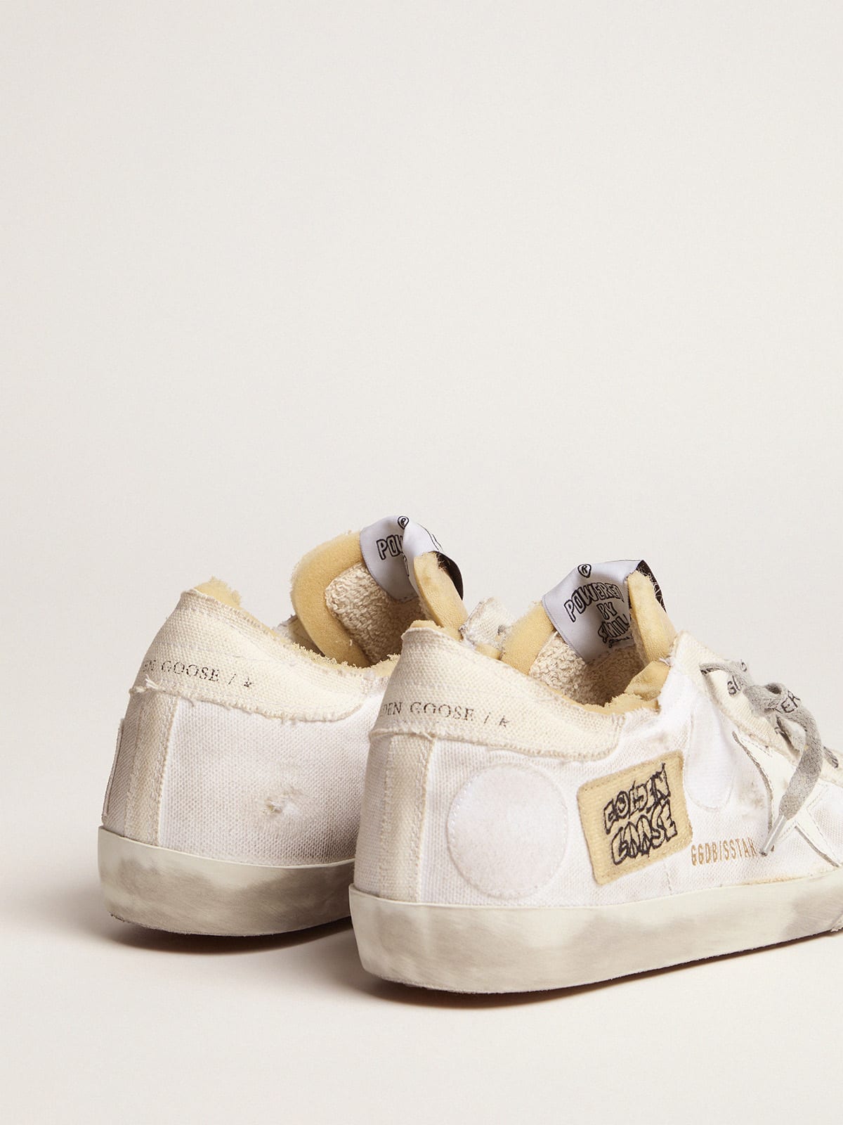 Women’s canvas Super-Star sneakers with side patch | Golden Goose