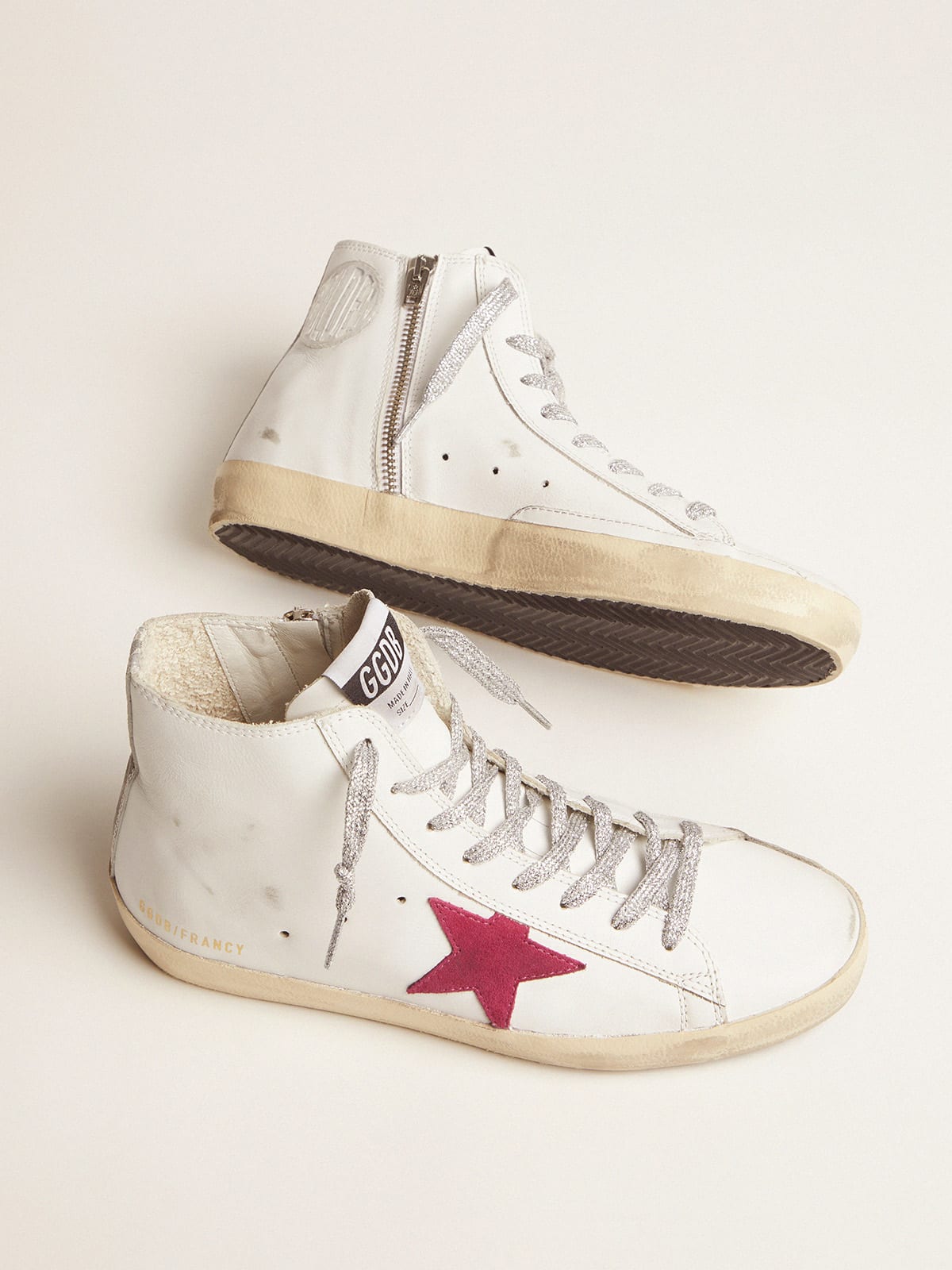 Francy sneakers with red star and camouflage insert