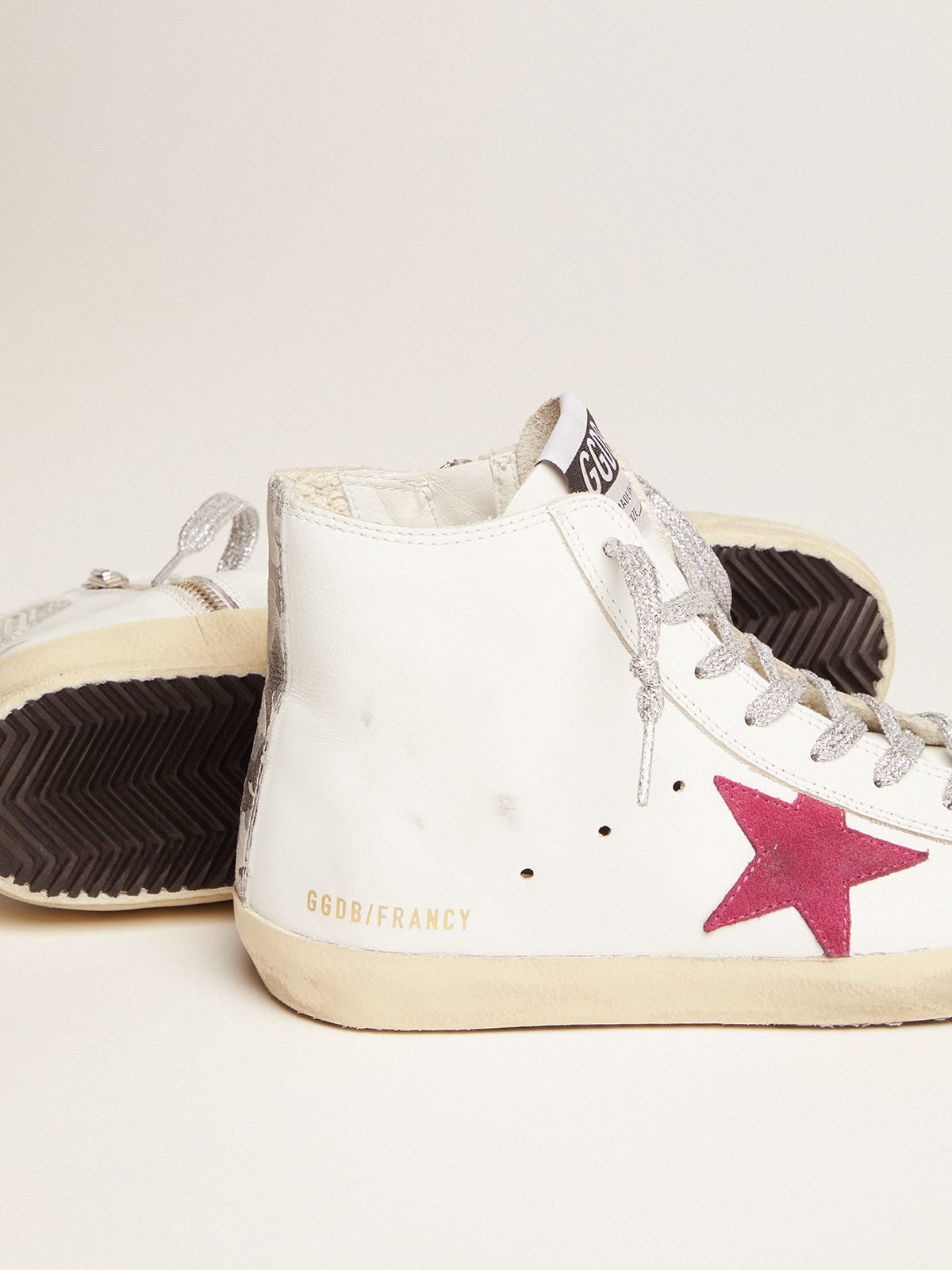 Golden Goose - Francy sneakers with red star and camouflage insert in 