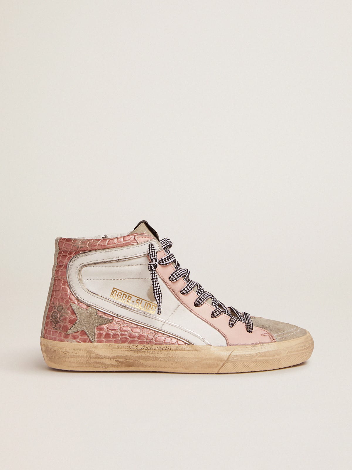 Pink Golden Goose High Top Sneakers nombre.jp