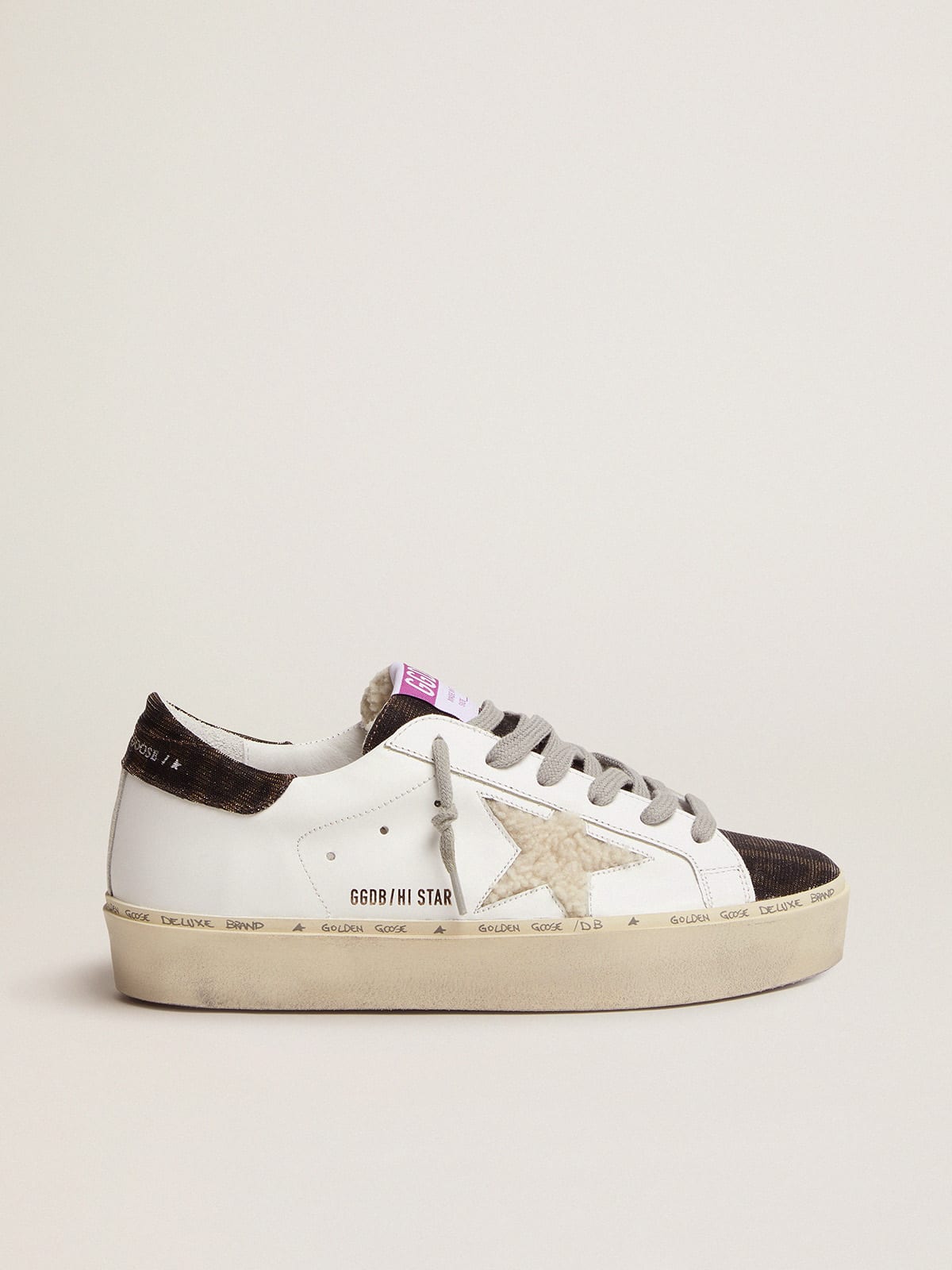 Hi Star sneakers with shearling star and leopard-print tongue