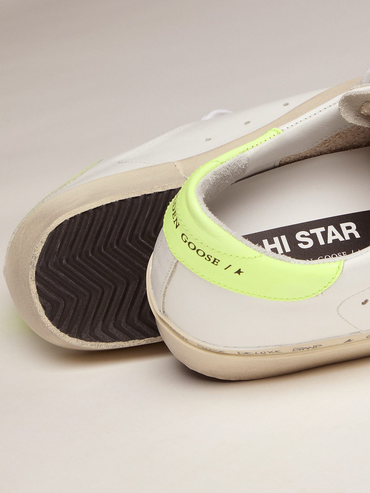 Golden Goose - Hi Star sneakers with light blue glitter star and zebra-print insert   in 