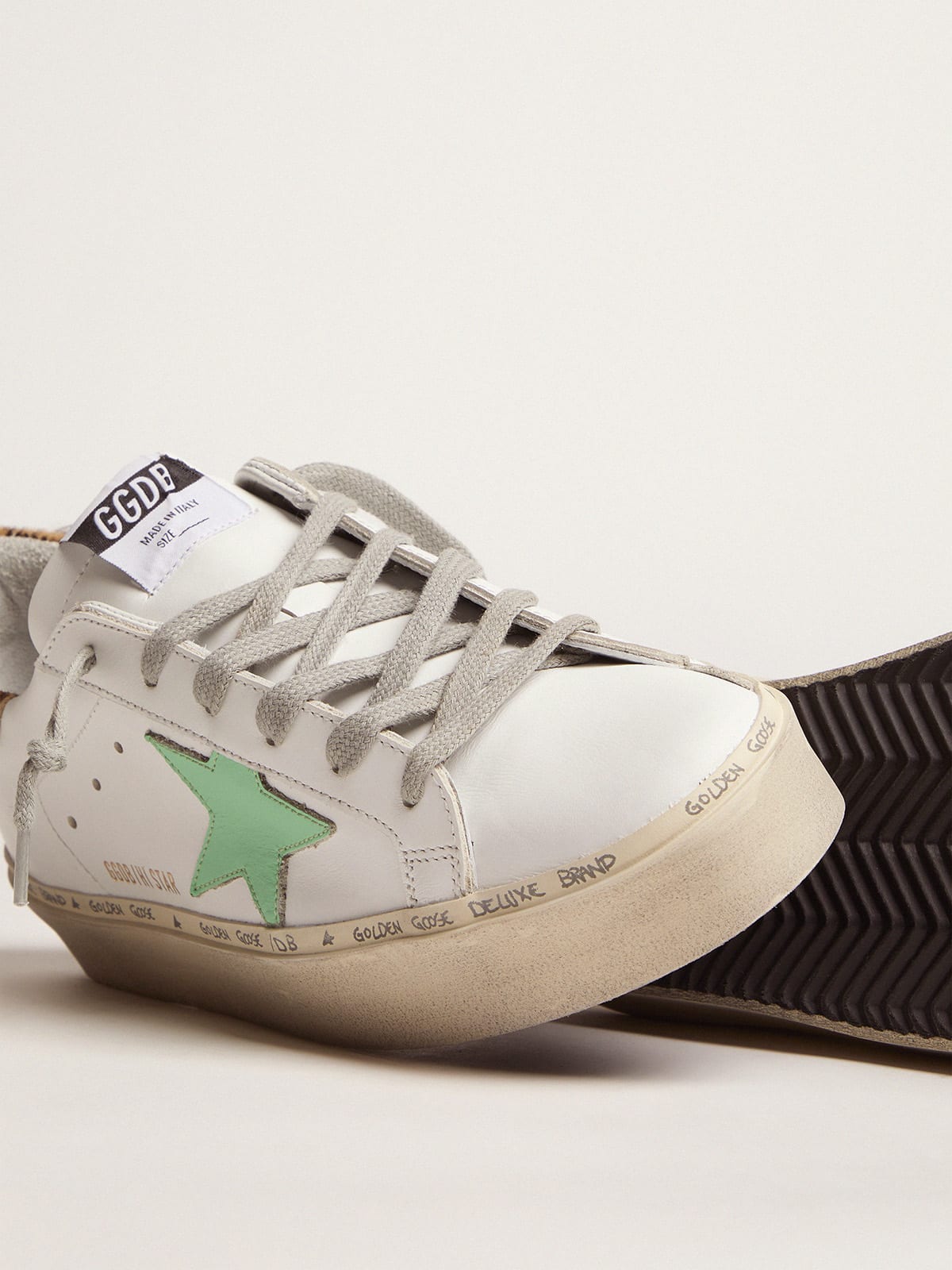 Hi Star sneakers with leopard-print heel tab | Golden Goose