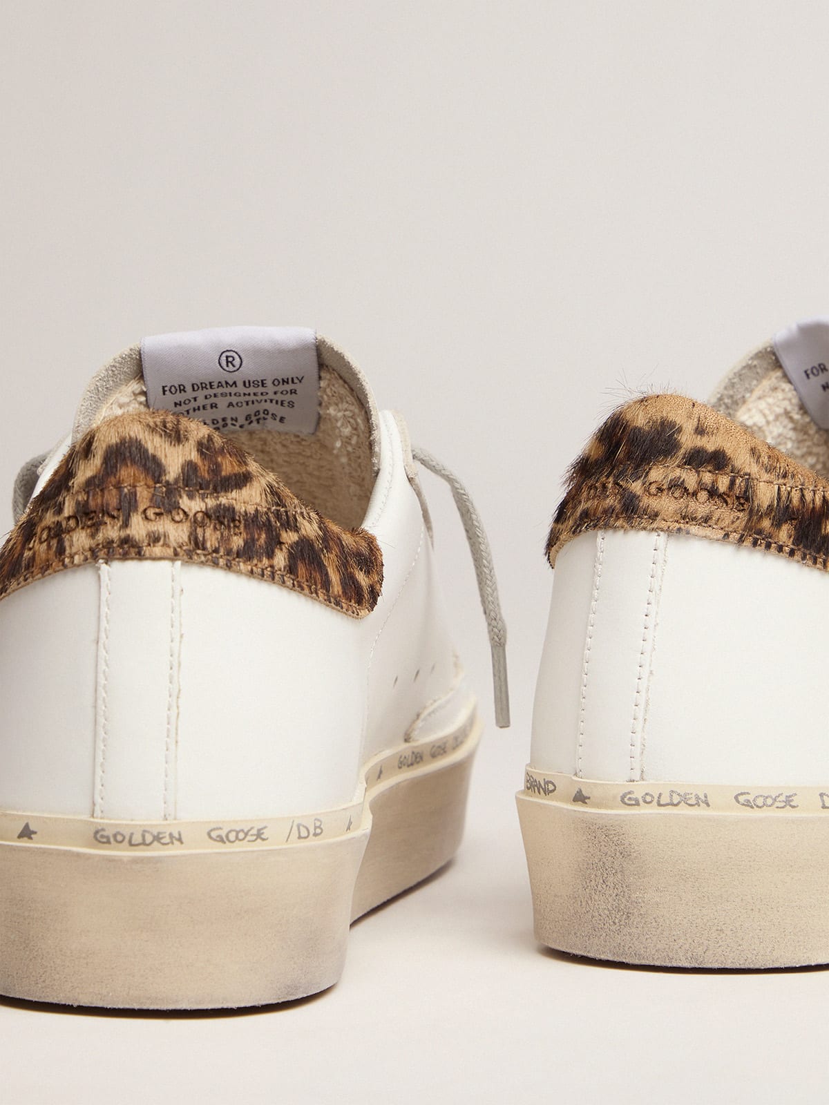 Golden Goose - Sneakers Hi Star avec contrefort léopard in 
