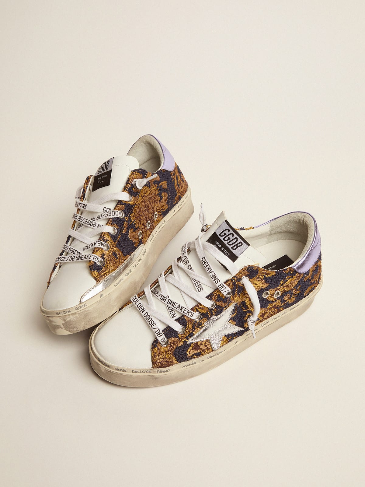 Hi Star sneakers in jacquard brocade with laminated detail