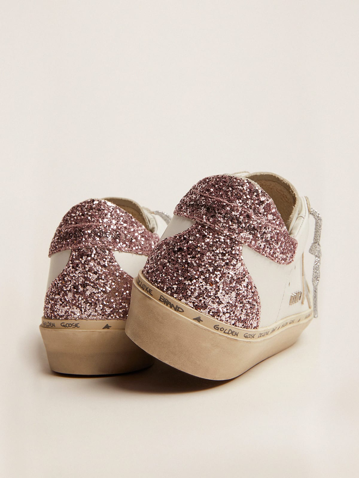 Hi Star sneakers with laminated leather star and glitter heel tab